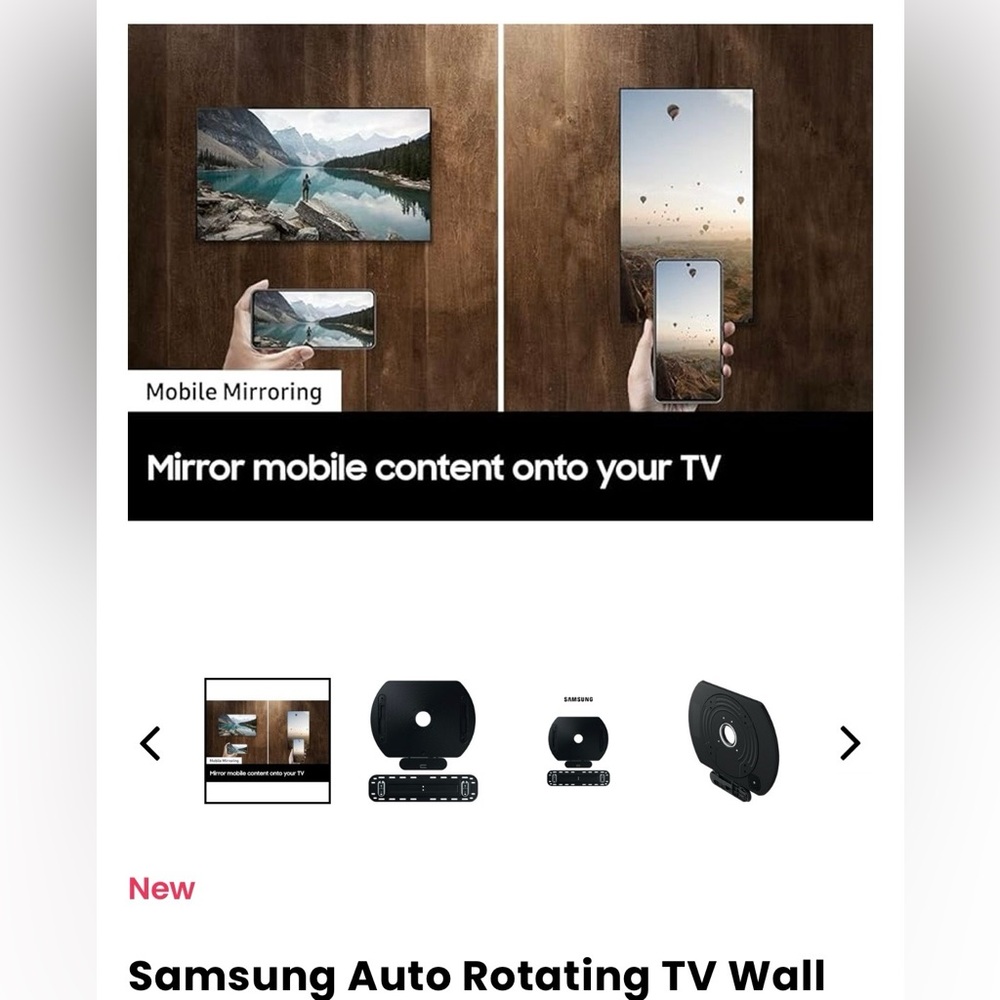 SAMSUNG 43-55" Auto-Rotate Wall Mount (200x200
VESA Compatible) VG-ARAB22WMTZA